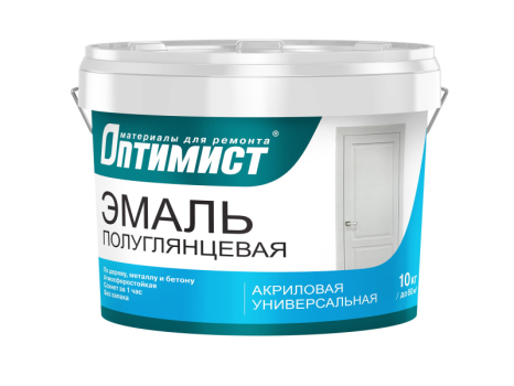 Эмаль полуглянцевая супербелая для наружных и внутренних работ