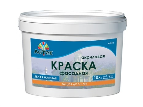 Краска фасадная DISCOUNT белая для наружных и внутренних работ